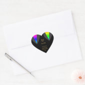 Harten gloed met Pride Gay Wedding Heart Sticker (Envelop)
