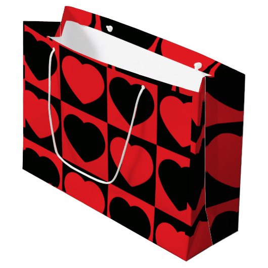 Harten Groot Cadeauzakje (Voorkant Gekanteld)