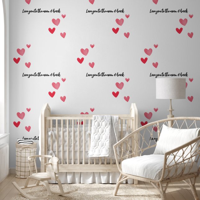 Harten houden van je naar de maan behang (Kinderen)