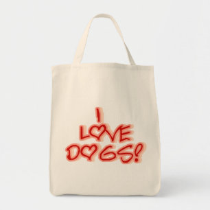 Harten I de T-shirts en de Giften van de Honden Tote Bag
