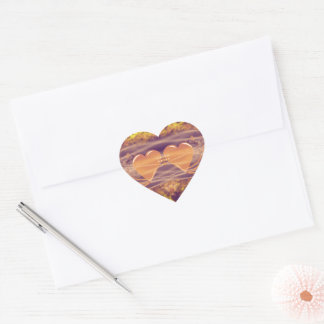 Harten in brand hart sticker