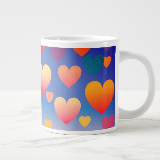 Harten in de lucht | extra grote beker (Rechts)