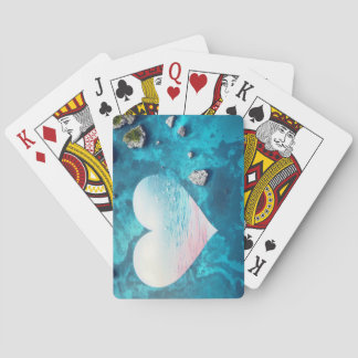 Harten in de oceaanspeelkaarten pokerkaarten