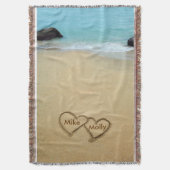  harten in de zanddeken deken (Voorkant Verticaal)