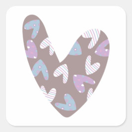 Harten in een hart sticker