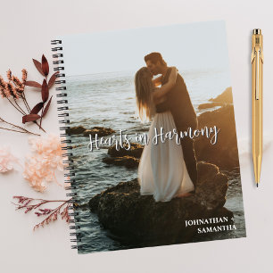Harten in Harmonie, Trouwfoto, Elegant op Maat Notitieboek
