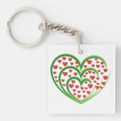 Harten in harten Sleutelhanger (Voorkant)