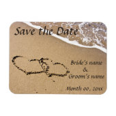 Harten in het Zand Bewaar de datum Magneten (Horizontaal)