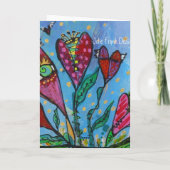 Harten in Wonderland Feestdagen Kaart (Achterkant)