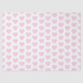Harten, lichtroze op witpapier tissuepapier (Voorkant)