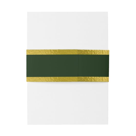 Harten & lint - Emerald/Goud Uitnodigingen Wikkel (Achterkant Voorbeeld)