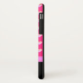 Harten, lint op roze en kalligrafie op zwart Case-Mate iPhone case (Achterkant/links)