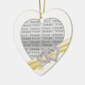 Harten lint ornament zalmkleurig (Links)