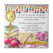 Harten Maak een Home Tegel / Trivet / Sieraden Box Tegeltje (Voorkant)