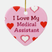 Harten: Medische assistent-versiering Keramisch Ornament (Achterkant)