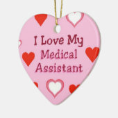 Harten: Medische assistent-versiering Keramisch Ornament (Links)