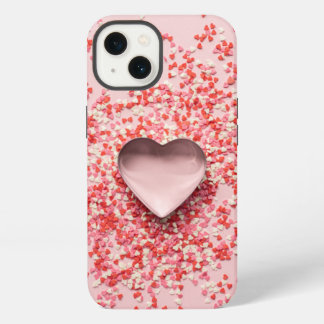 harten met confetti-spikkels iPhone 13 hoesje