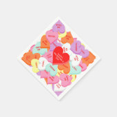 Harten met Gezegden Valentijnsdag Papieren servett Servet (Hoek)