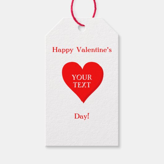 Harten met Uw Gezegden Valentijnsdag Gift Label Cadeaulabel (Voorkant)