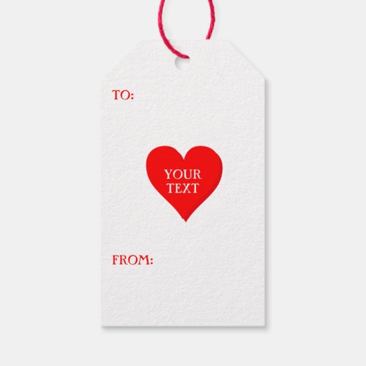 Harten met Uw Gezegden Valentijnsdag Gift Label Cadeaulabel (Achterkant)