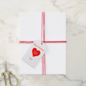Harten met Uw Gezegden Valentijnsdag Gift Label Cadeaulabel (Met Touw)