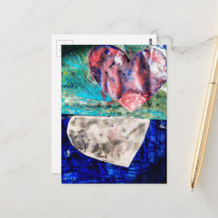 Harten Mixed Media Briefkaart