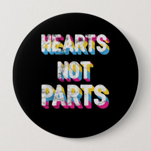 Harten Niet Delen Panseksuele Trots LGBT Pan Ronde Button 4,0 Cm