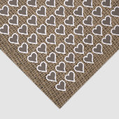 Harten op Dark Burlap Tissuepapier (Detail)