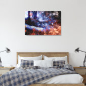 Harten op de weg Stretched Canvas Print (Insitu (Slaapkamer))