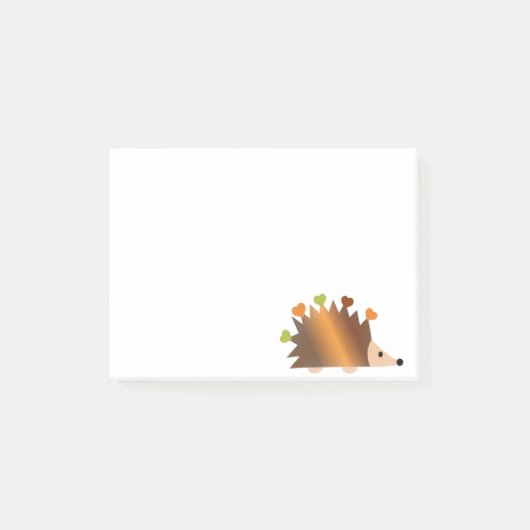 Harten op een egel post-it® notes (Voorkant)