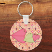 Harten op een Koord Sleutelhanger (Voorkant)