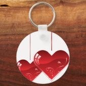 Harten op een Koord Sleutelhanger (Voorkant)