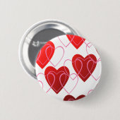 Harten op harten Valentijn Button (Voorkant /achterkant)
