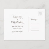 Harten op het zandstrand redden de datum aankondigingskaart (Achterkant)