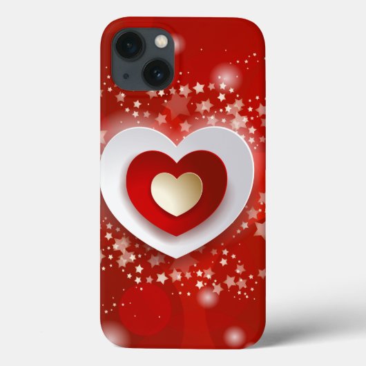 Harten op rode achtergrond Case-Mate iPhone case (Achterkant)