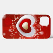 Harten op rode achtergrond Case-Mate iPhone case (Achterkant (horizontaal))
