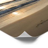 Harten op zand poster (Hoek)