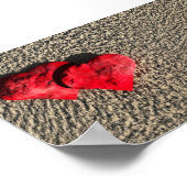 harten op zand poster (Hoek)