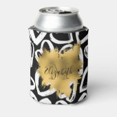 Harten Pattern en Golden Folie Blikjeskoeler (Blikje Achterkant)