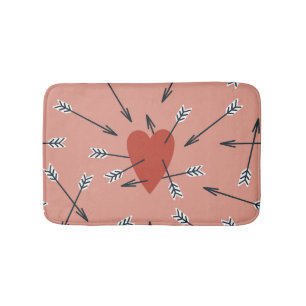 Harten pijlen met de hand gemaakt. badmat