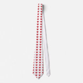 Harten poka Dot Pattern op White Stropdas (Voorkant)
