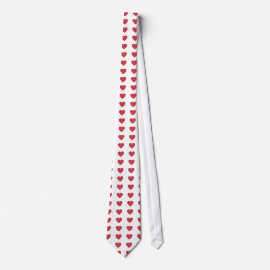 Harten poka Dot Pattern op White Stropdas (Voorkant)