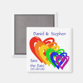 Harten regenboog magneet (Voorkant / Achterkant)