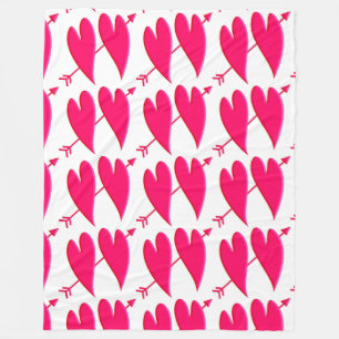 Harten Romantiek Liefde Datum Personaliseer Jubile Fleece Deken