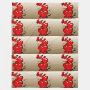 Harten Romantiek Liefde Datum Personaliseer Jubile Fleece Deken