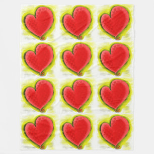 Harten Romantiek Liefde Datum Personaliseer Jubile Fleece Deken