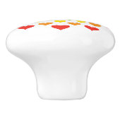 Harten rond harten keramische knop (Zijkant)