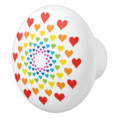 Harten rond harten keramische knop (Rechts)