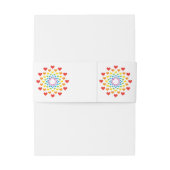 Harten rond harten uitnodigingen wikkel (Achterkant Voorbeeld)