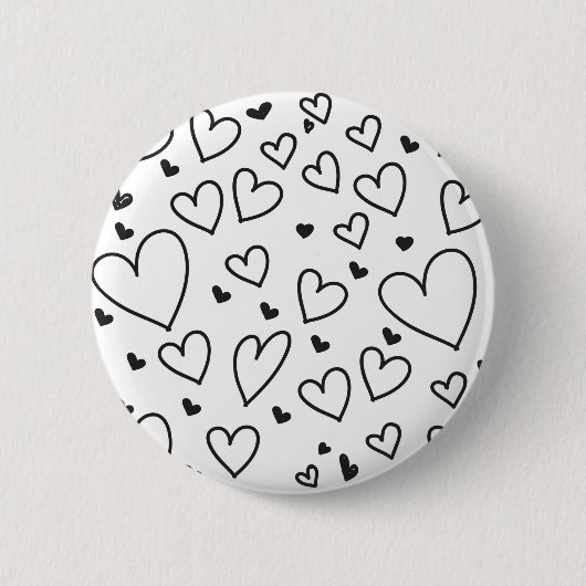 Harten Ronde Button 5,7 Cm (Voorkant)